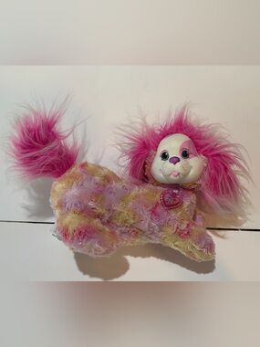 Just Play Puppy Surprise Sari Plush Pink Tie Dye Stuffed Dog 11” Vinyl Face